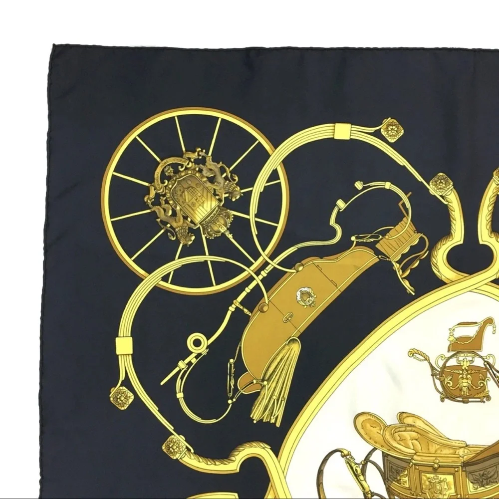 HERMES SPRINGS Carre 90 Silk 100% Scarf Multicolor - Picture 2 of 9